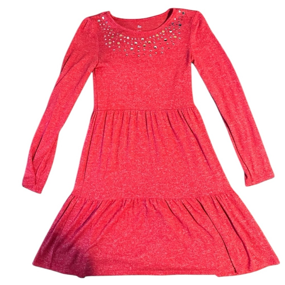 SO Red Tiered Dress